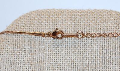 Cremation Ashes Memorial Rose Gold Cross PENDANT (2" x 1") on a Rose Gold Necklace Chain 22" L