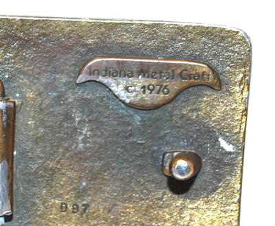 Vintage "Elk in the Forest" Belt Buckle 2¾" x 2¼"