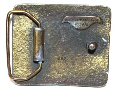 Vintage "Elk in the Forest" Belt Buckle 2¾" x 2¼"