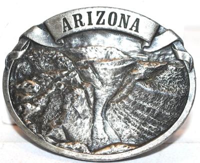 "Arizona - Scenic View of the Grand Canyon" Belt Buckle Oval 3" x 2½"