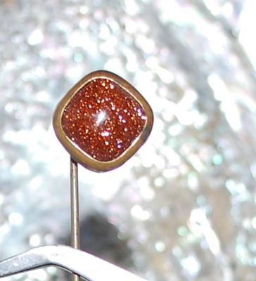 Vintage-Style SUNBURST Gemstone PIN (2¾" L) on a Brass-Style Setting