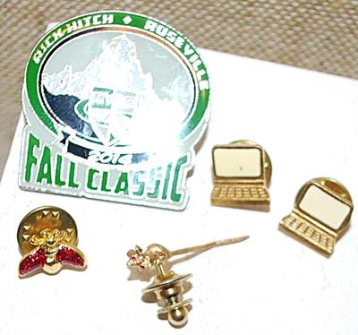 Collection of 5 TACKS - Long-Tailed Rat; Computer Screens; Red-Winged Bug & 2014 Fall Classic RYSC