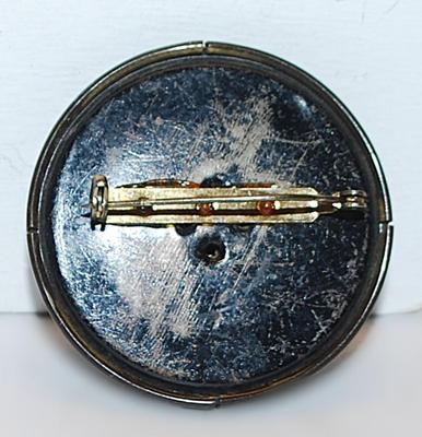 Vintage "CIRCLES of WOOD" BROOCH (2" Diam.) with Layers of Faux Wood