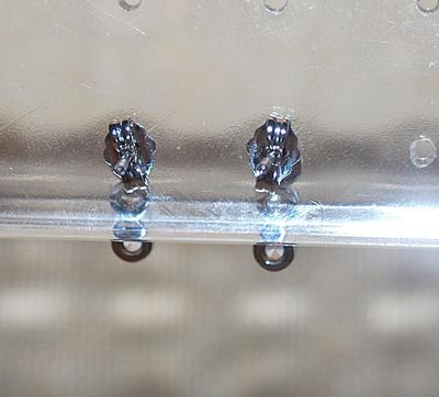 Silver Tone Setting Earrings (½") with 3 Clear Round Stones and a Stud Clasp