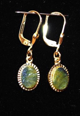 Classic Forest Green Earrings with a French Clasp 1" L