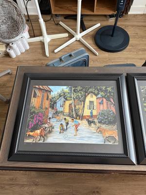 Caribbean Street scene print set