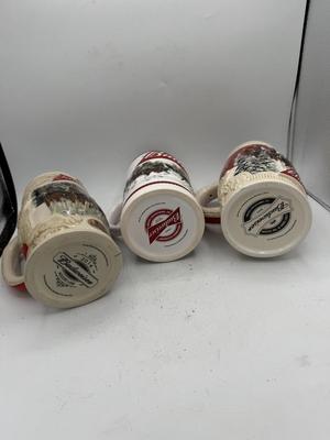 Trio of Budweiser steins