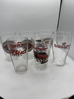 Bud racing glasses