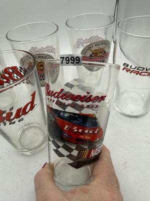 Bud racing glasses