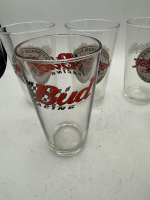 Bud racing glasses