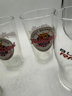 Bud racing glasses