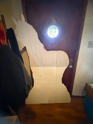 Budweiser Clydesdale cardboard cutout