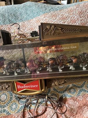 Budweiser Clydesdale sign