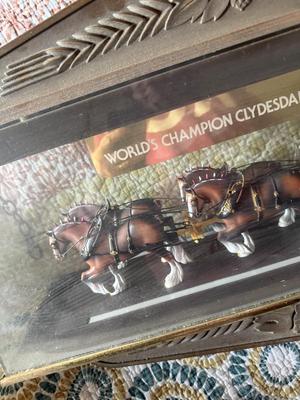 Budweiser Clydesdale sign