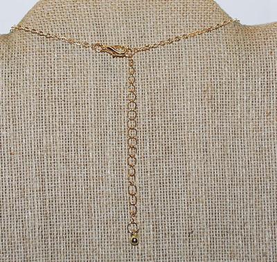 "MAN in the CRESCENT MOON" NECKLACE with Gold Tone Necklace Chain & Lobster Clasp 18" L