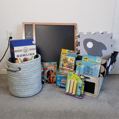LOT 14: Assortment of Children's Room Storage, Games, Crafts & More