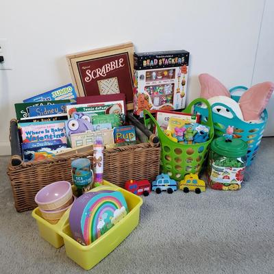 LOT 15F: Huge Assortment of Kids Books, Toys, Crafts & More