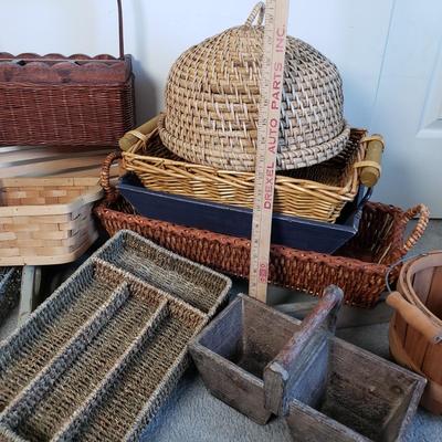 LOT 16F: Assorted Baskets for Storage, Entertaining & Organization