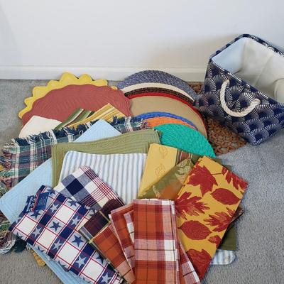 LOT 41F: Assortment of Tableware-Single Placemats, Linens & More