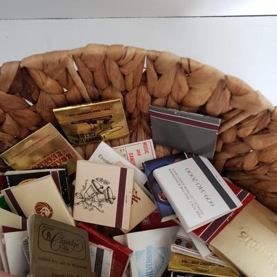 LOT 42F: Vintage Matchbook Collection in Basket