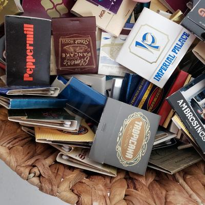 LOT 42F: Vintage Matchbook Collection in Basket