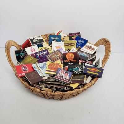 LOT 42F: Vintage Matchbook Collection in Basket