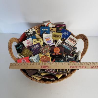 LOT 42F: Vintage Matchbook Collection in Basket