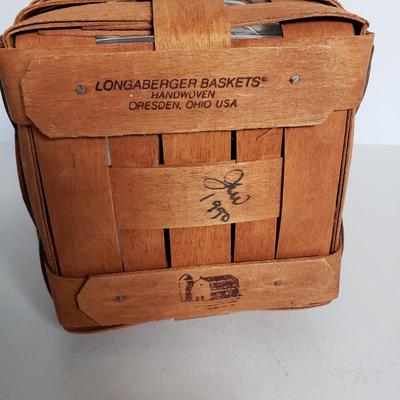 LOT 43F: Longaberger Basket, Bobbin Spool Lamp, Decorative Driftwood by Pottery Barn & More