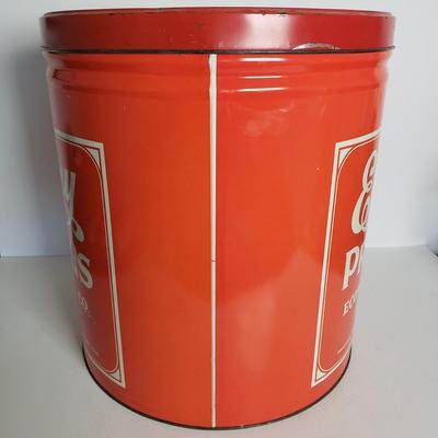 LOT 44F: Large Economy Pretzels Tin Filled with Corks