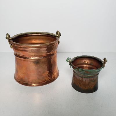 LOT 48F: Collection of Brass & Copper-Mortar & Pestle, Trinket Dishes, Candlesticks & More