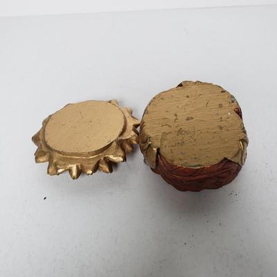 LOT 48F: Collection of Brass & Copper-Mortar & Pestle, Trinket Dishes, Candlesticks & More