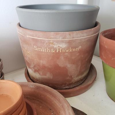 LOT 51P: Terracotta Planters of All Sizes-Smith & Hawken, Italian Made & Others