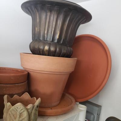 LOT 51P: Terracotta Planters of All Sizes-Smith & Hawken, Italian Made & Others