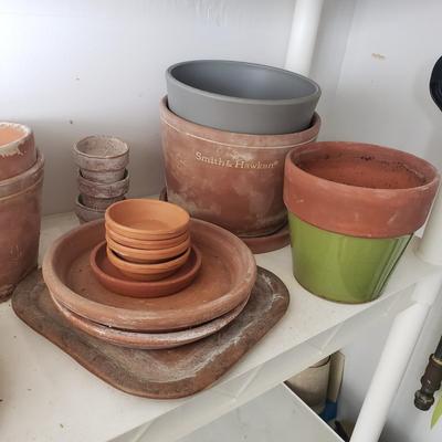 LOT 51P: Terracotta Planters of All Sizes-Smith & Hawken, Italian Made & Others