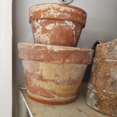 LOT 51P: Terracotta Planters of All Sizes-Smith & Hawken, Italian Made & Others