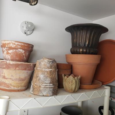 LOT 51P: Terracotta Planters of All Sizes-Smith & Hawken, Italian Made & Others