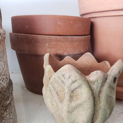 LOT 51P: Terracotta Planters of All Sizes-Smith & Hawken, Italian Made & Others
