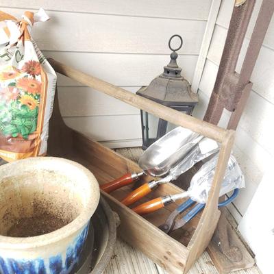 LOT 55P: Huge Assortment of Planters, Tools, Lanterns & Garden Necessities