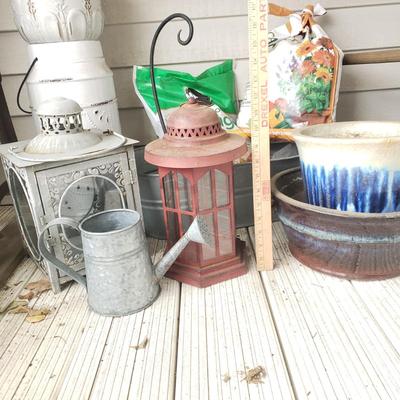 LOT 55P: Huge Assortment of Planters, Tools, Lanterns & Garden Necessities