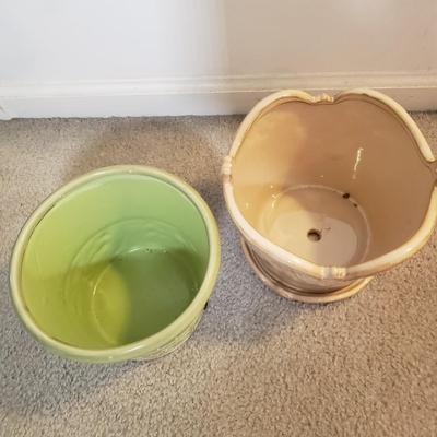 LOT 60P: Large Collection of Ceramic Planters with Italian Terracotta Painted Fruit Panter