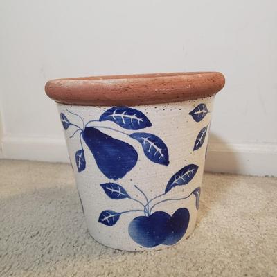 LOT 60P: Large Collection of Ceramic Planters with Italian Terracotta Painted Fruit Panter