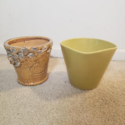 LOT 60P: Large Collection of Ceramic Planters with Italian Terracotta Painted Fruit Panter