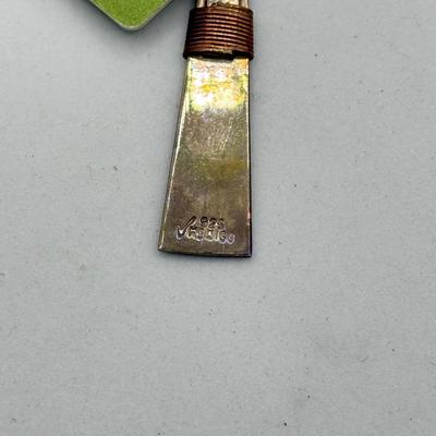 LOT 72J: Sterling Pierced Earrings: Pair marked Israel & NWT Seed & Sage made in Mexico (11.31g)