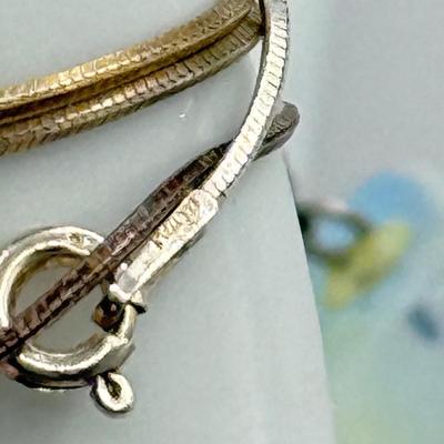 LOT 75J: Sterling Jewelry: 29" Chain & Three Pairs of NWT Earrings(12.1g without pendant)