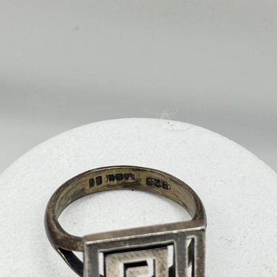 LOT 76J: Signed Sterling Tiffany & Co Heart Ring with another 925 Artisan Ring (12.34g)