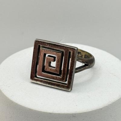 LOT 76J: Signed Sterling Tiffany & Co Heart Ring with another 925 Artisan Ring (12.34g)