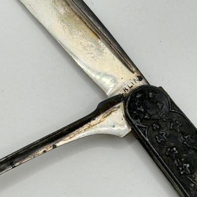 LOT 78J: Vintage Sterling Silver Pocket Knife w/ 2 Blades (24.37g)