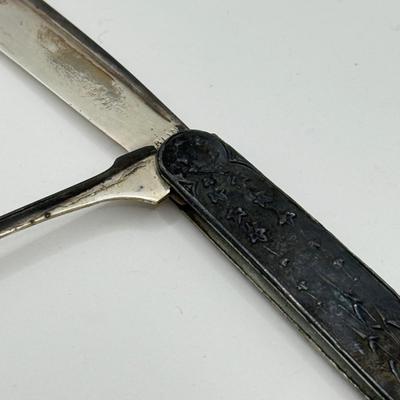 LOT 78J: Vintage Sterling Silver Pocket Knife w/ 2 Blades (24.37g)