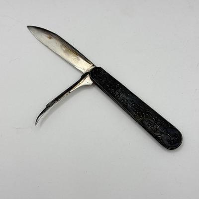 LOT 78J: Vintage Sterling Silver Pocket Knife w/ 2 Blades (24.37g)