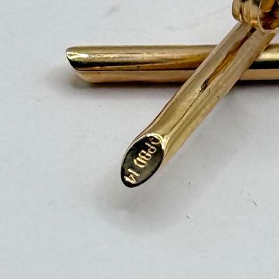 LOT 79J: 14kt Gold Pierced Earrings (3.72g)